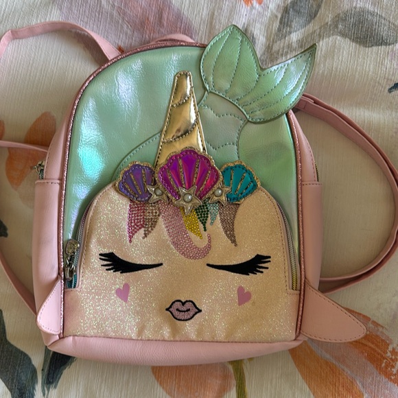 OMG Accessories Embellished Mini Backpack Gisel Mermaid Pink - Picture 1 of 4